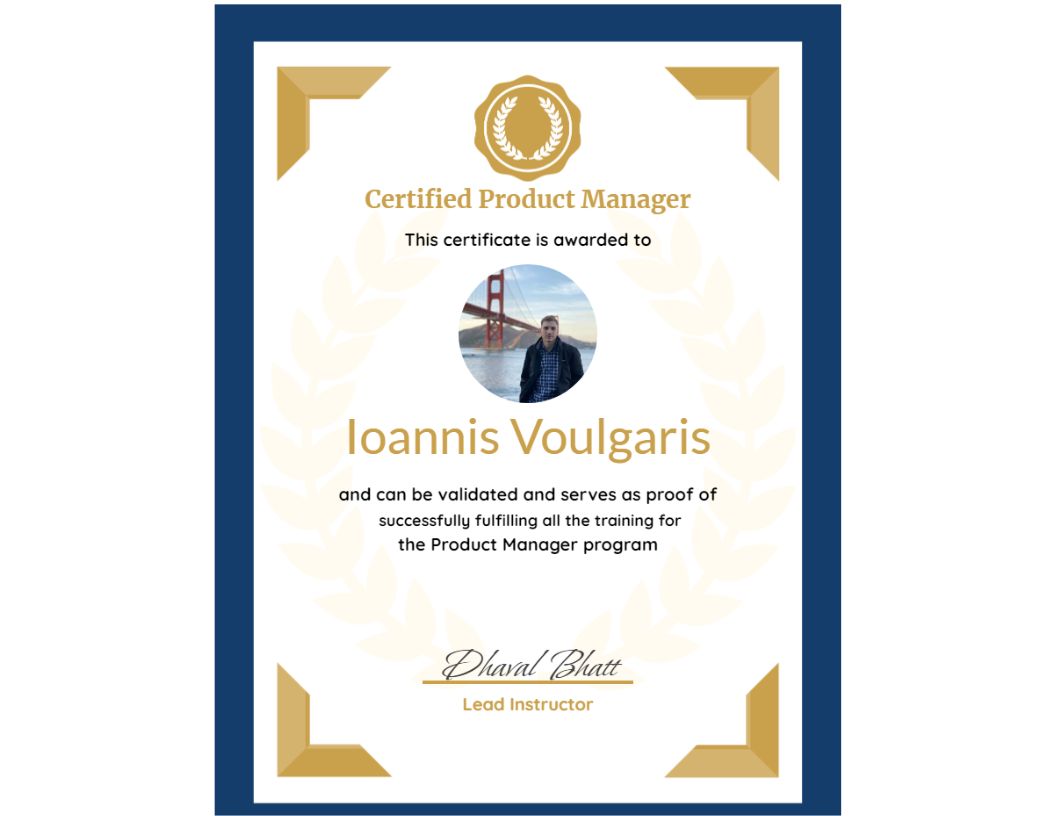 Product manager certification